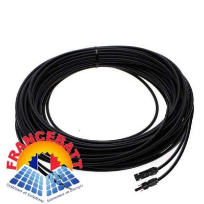 câble solaire 4mm² de 1mètre avec connecteurs MC4 mâle et femelle